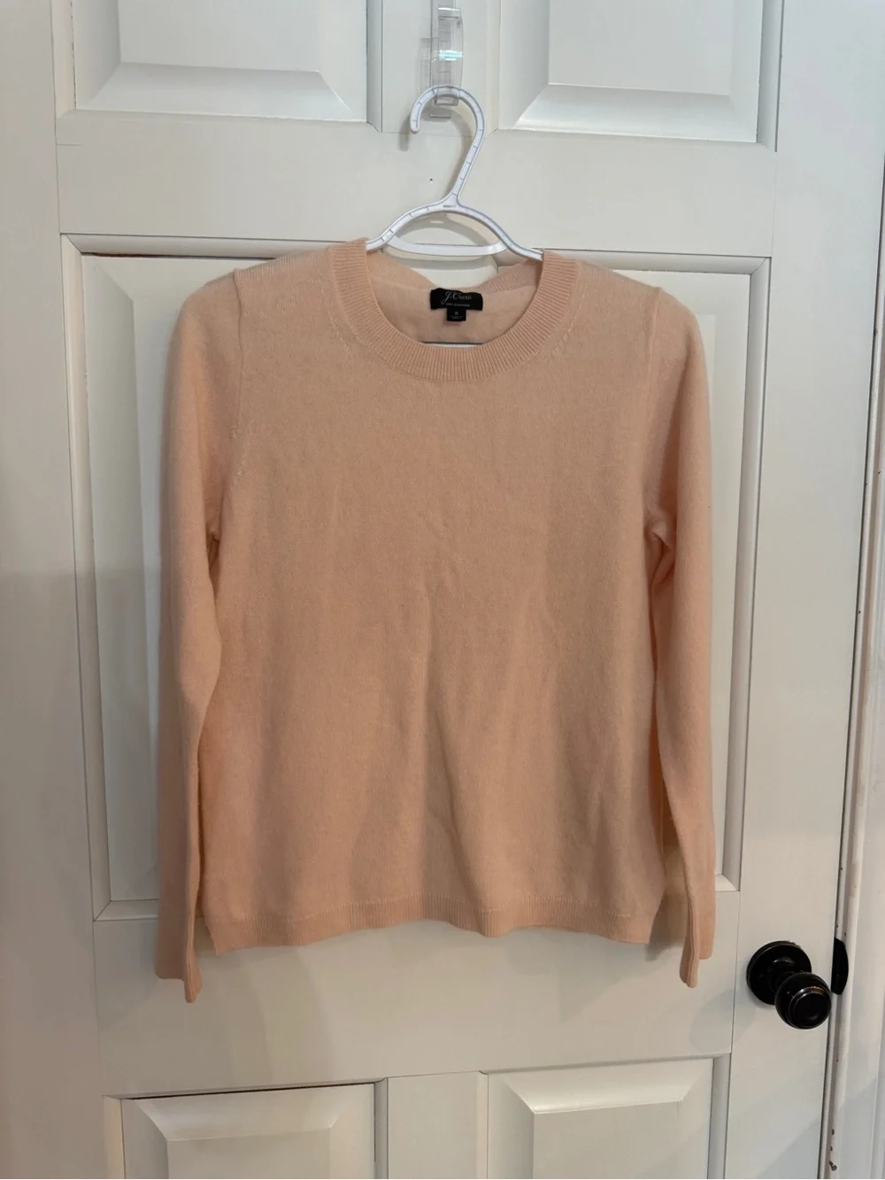 J.Crew 100% Cashmere Peach Crew Neck Sweater Size Small 25594